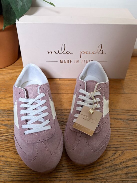 Mila Paoli Shoes - Mila Paoli Suede Sneakers Mauve Size 7.5 NWT